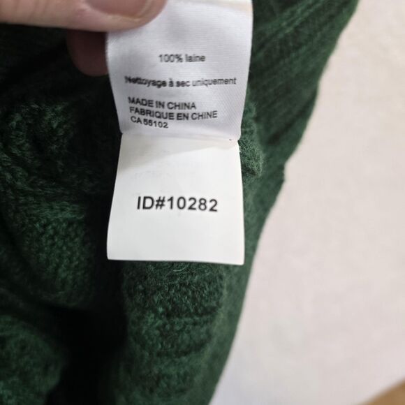 Spier & Mackay Sweater Vest Mens 2XL Green Wool Cable Knit Button Front Pockets - Picture 9 of 12